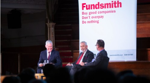 Fundsmith AGM — film still from Wink video work