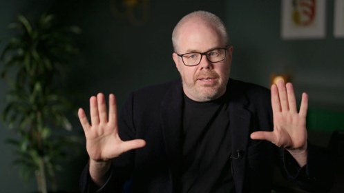Interview — film still from Wink video work